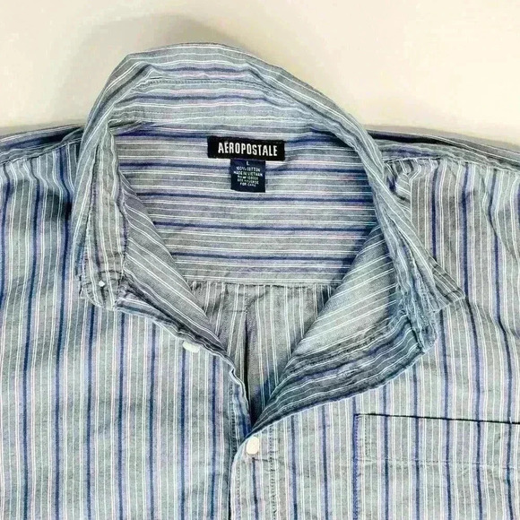 Aeropostale Dress Shirt Men's Size L Cotton Button - Picture 8 of 9